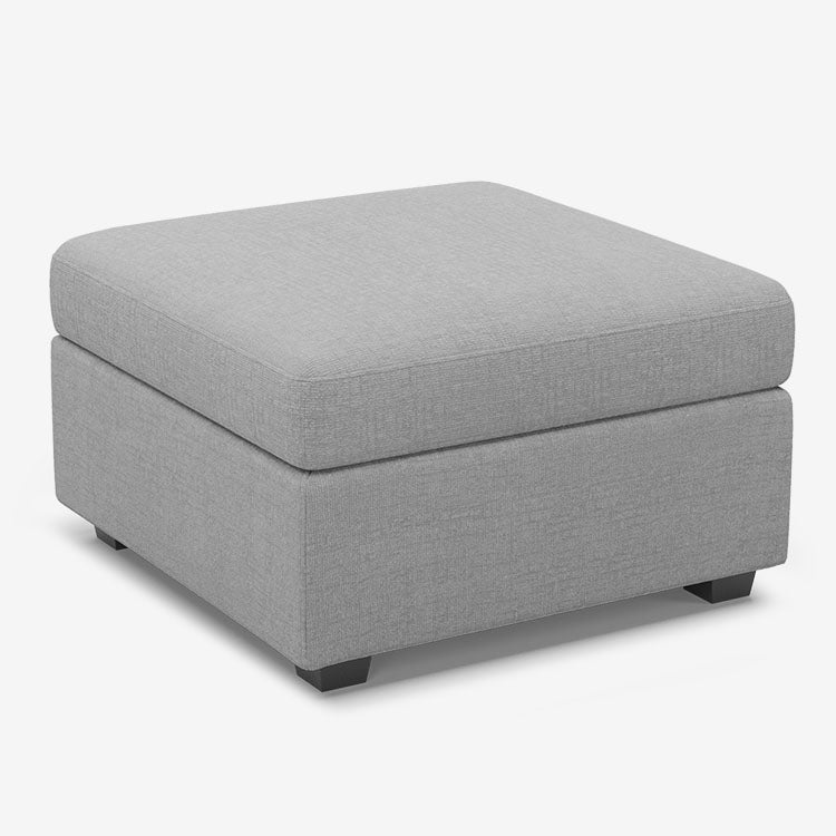 Sofinity Cloud Couch sectional sofa in Cloud Grey, chenille fabric, C-Ottoman | Individual Modules configuration #50245400658140