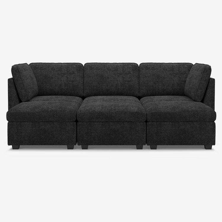 Sofinity Cloud Couch sectional sofa in Graphite Grey, chenille fabric, 5B+C configuration #50245401444572