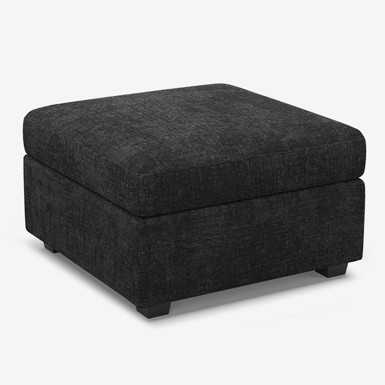 Sofinity Cloud Couch sectional sofa in Graphite Grey, chenille fabric, C-Ottoman | Individual Modules configuration #50245401182428