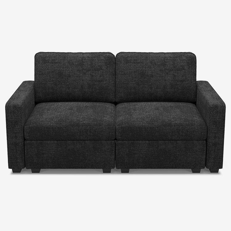 Sofinity Cloud Couch sectional sofa in Graphite Grey, chenille fabric, A+2B configuration #50245401247964