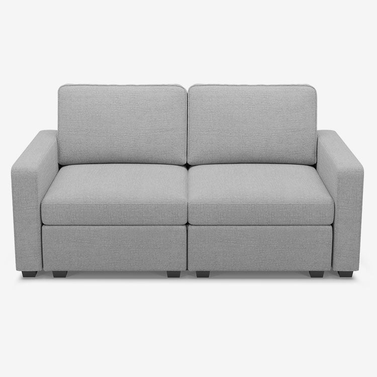 Sofinity Cloud Couch sectional sofa in Cloud Grey, chenille fabric, A+2B configuration #50245400723676