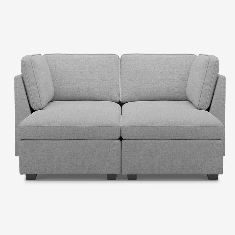 Sofinity Cloud Couch sectional sofa in Cloud Grey, chenille fabric, 4B configuration #50245400789212