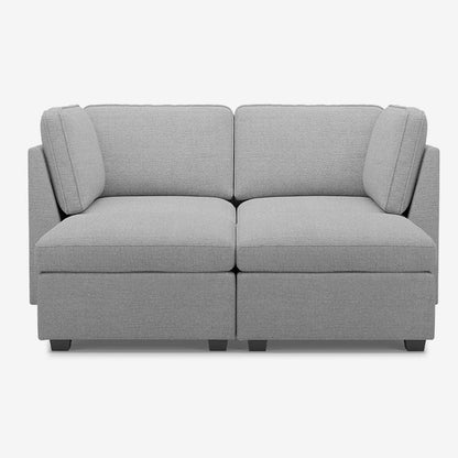 Sofinity Cloud Couch sectional sofa in Cloud Grey, chenille fabric, 4B configuration #50245400789212