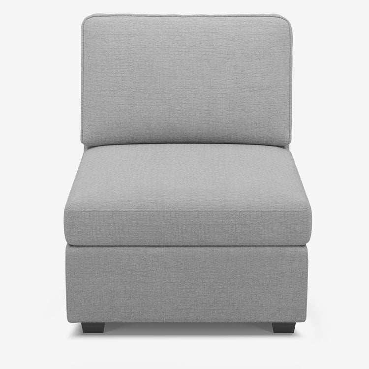 Sofinity Cloud Couch sectional sofa in Cloud Grey, chenille fabric, B-Seat | Individual Modules configuration #50245400625372
