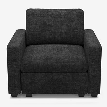Sofinity Cloud Couch sectional sofa in Graphite Grey, chenille fabric, A+B configuration #50245401215196