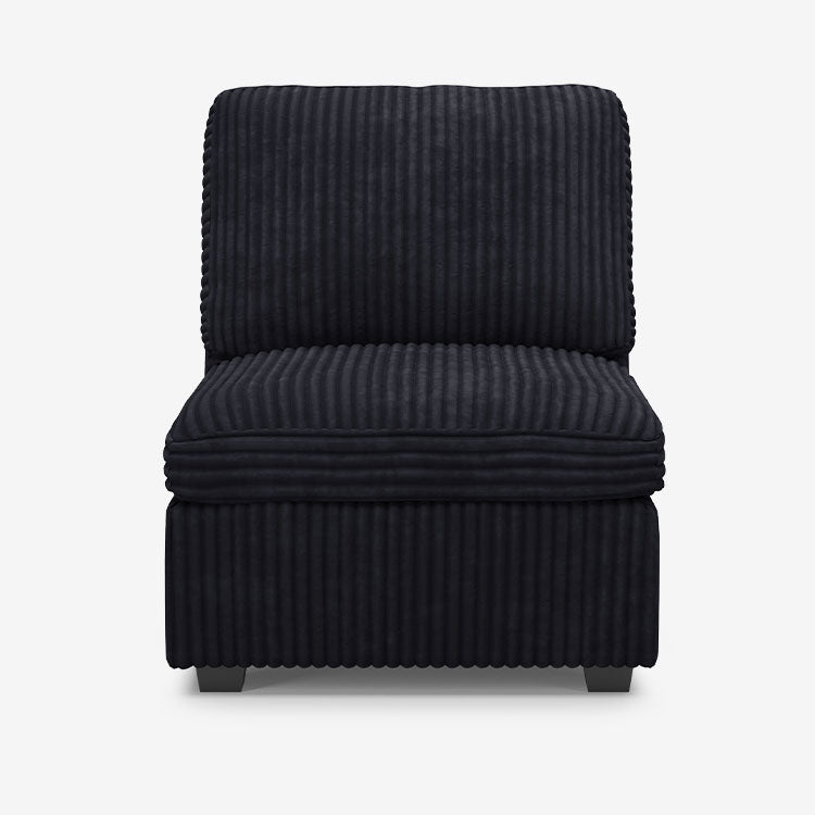 Sofinity Cloud Couch sectional sofa in Obsidian Black, corduroy fabric, B-Seat | Individual Modules configuration #50245399052508