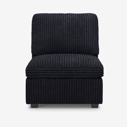 Sofinity Cloud Couch sectional sofa in Obsidian Black, corduroy fabric, B-Seat | Individual Modules configuration #50245399052508
