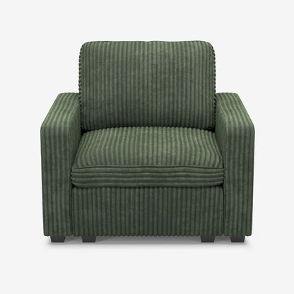 Sofinity Cloud Couch sectional sofa in Olivewood Green, corduroy fabric, A+B configuration #50245398593756