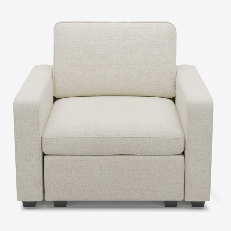 Sofinity Cloud Couch sectional sofa in Misty White, chenille fabric, A+B configuration #50245400166620