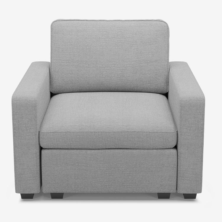 Sofinity Cloud Couch sectional sofa in Cloud Grey, chenille fabric, A+B configuration #50245400690908