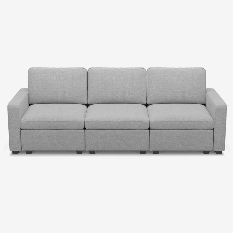 Sofinity Cloud Couch sectional sofa in Cloud Grey, chenille fabric, A+3B configuration #50245400756444