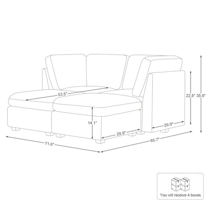 Sofinity Cloud Couch Sectional For Living Room
