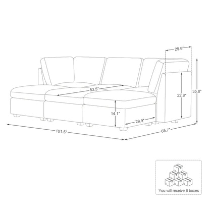 Sofinity Cloud Couch Sectional For Living Room