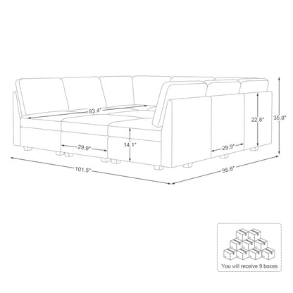 Sofinity Cloud Couch Sectional For Living Room