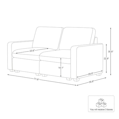 Sofinity Cloud Couch Sectional For Living Room