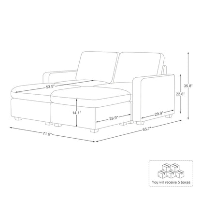 Sofinity Cloud Couch Sectional For Living Room