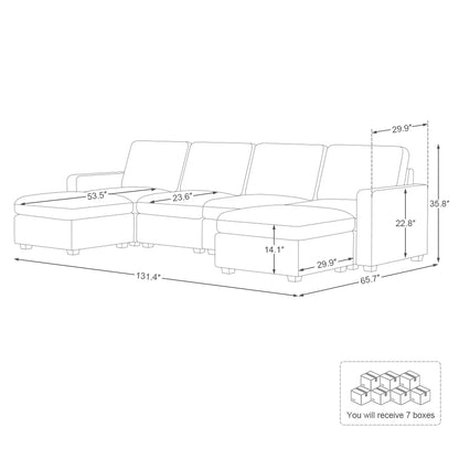 Sofinity Cloud Couch Sectional For Living Room