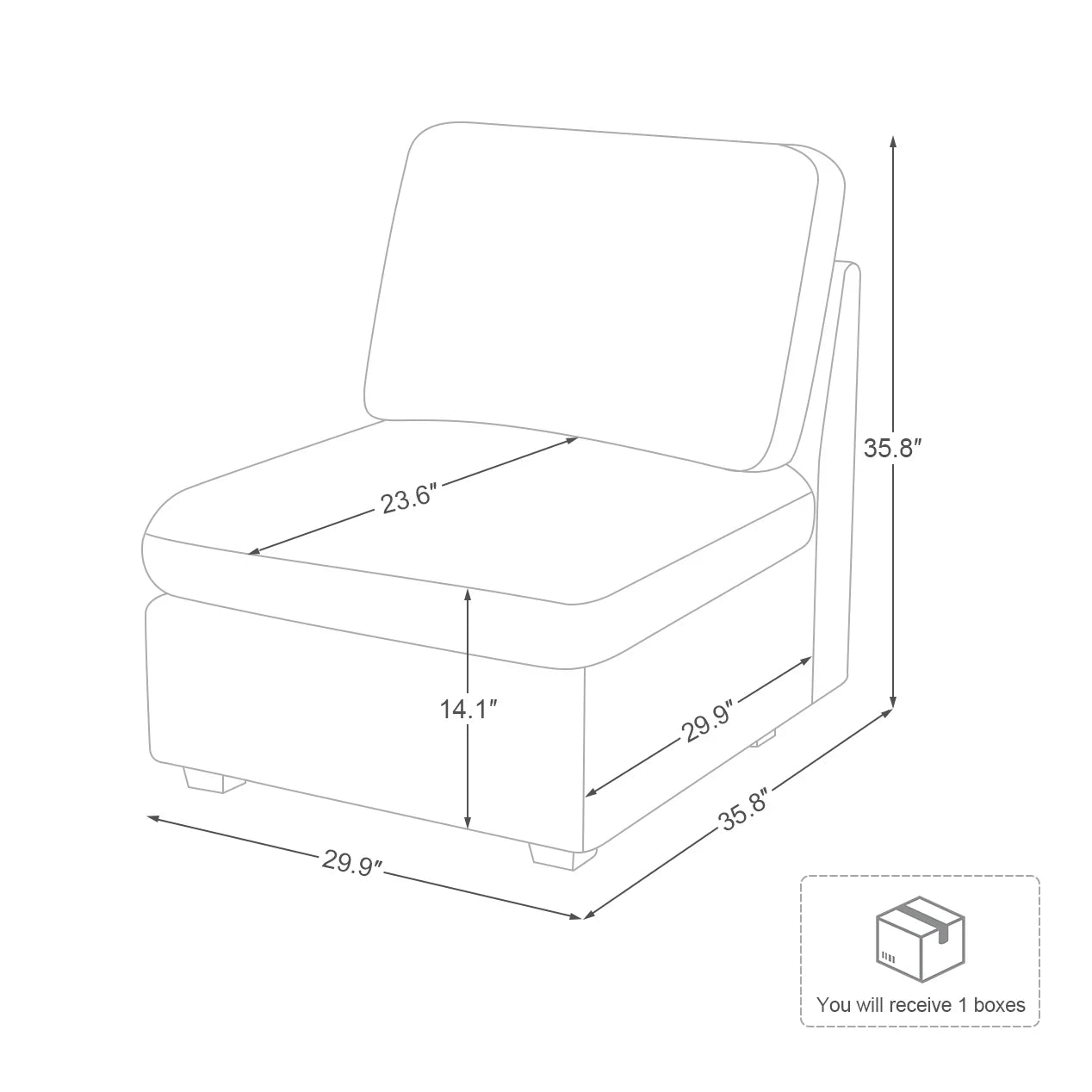 Sofinity Cloud Couch Sectional For Living Room